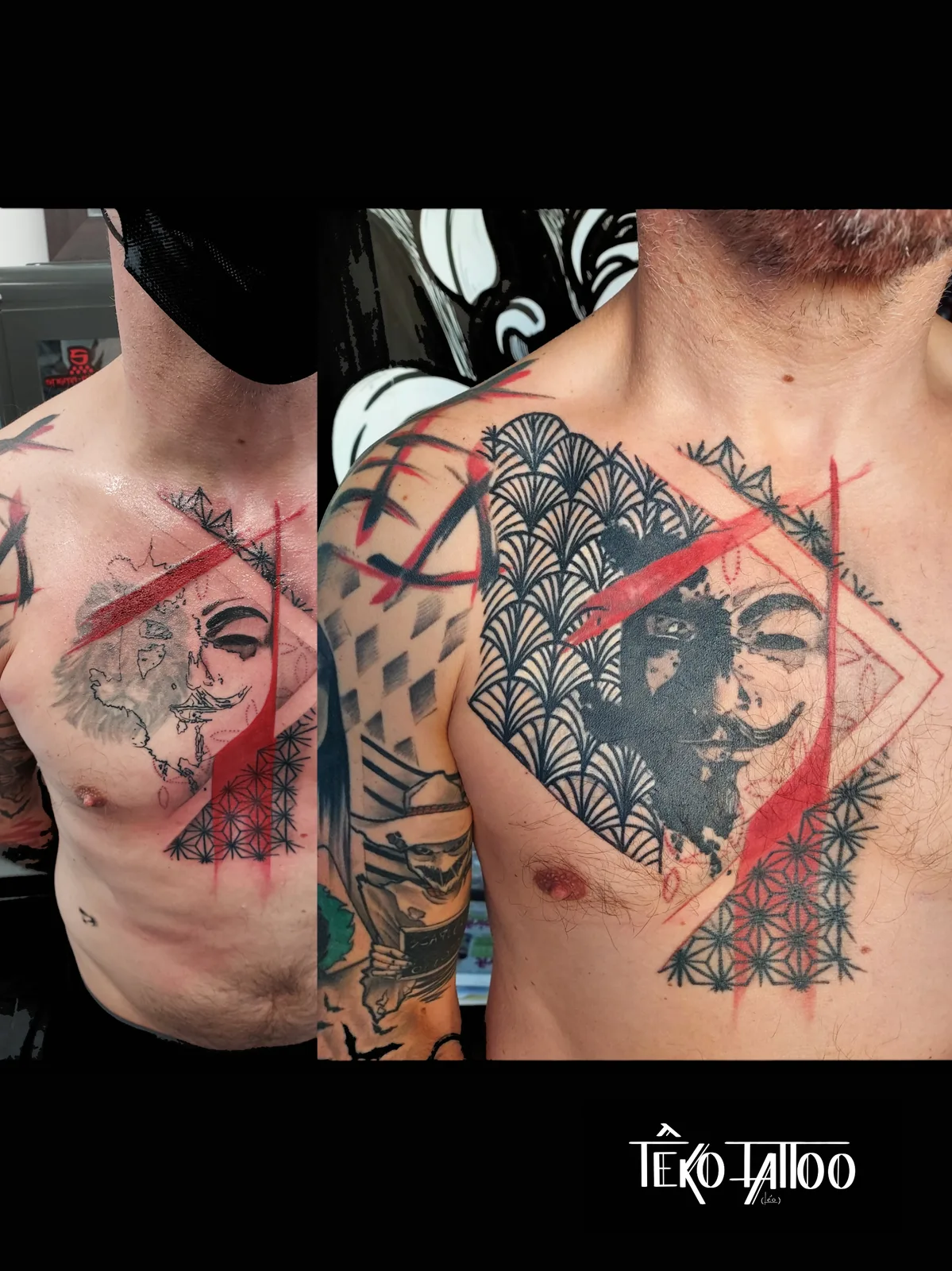 recouvrement № 05 — tatouage par Léo, Têko Tattoo, Linas
