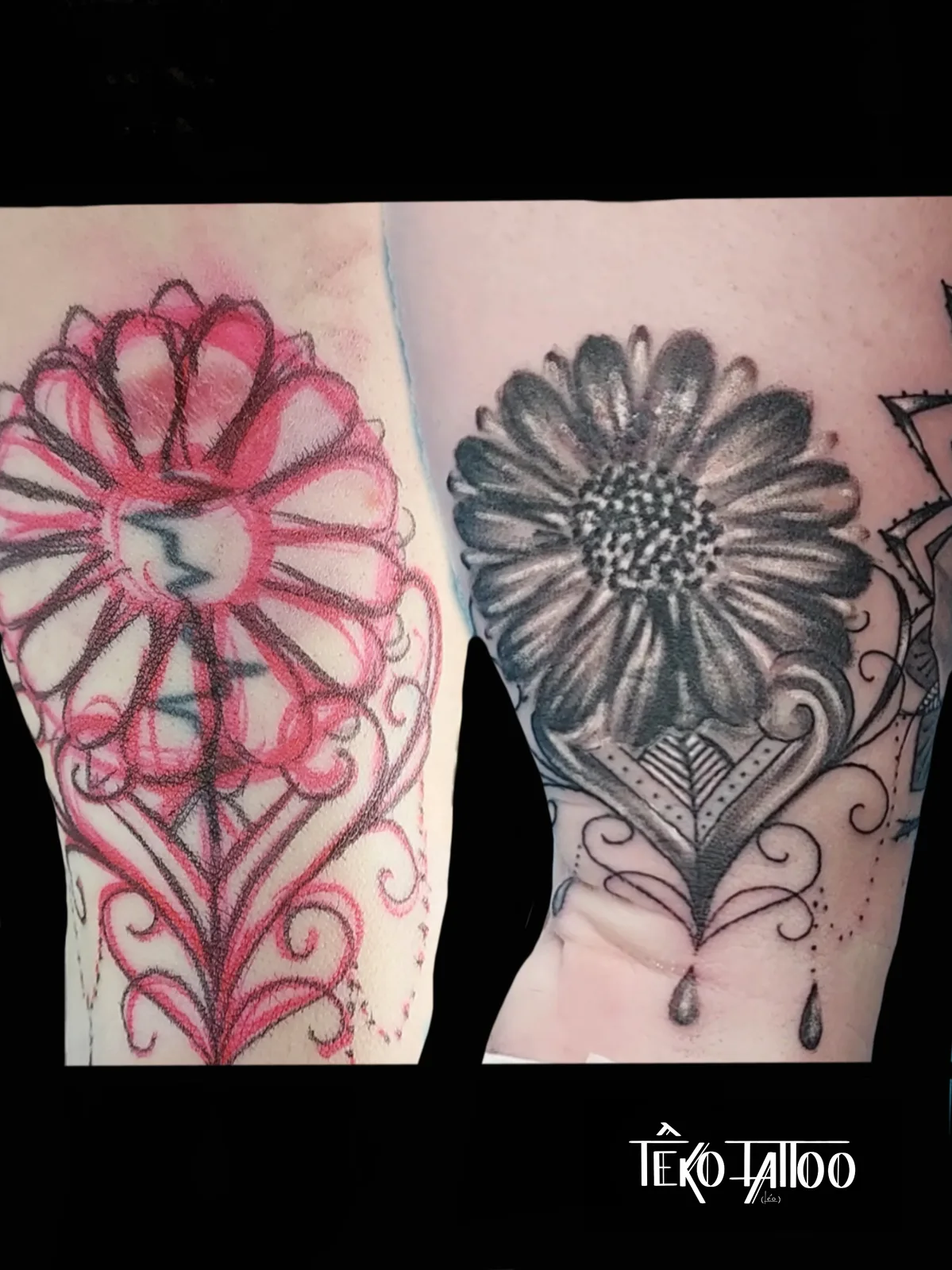 recouvrement № 01 — tatouage par Léo, Têko Tattoo, Linas