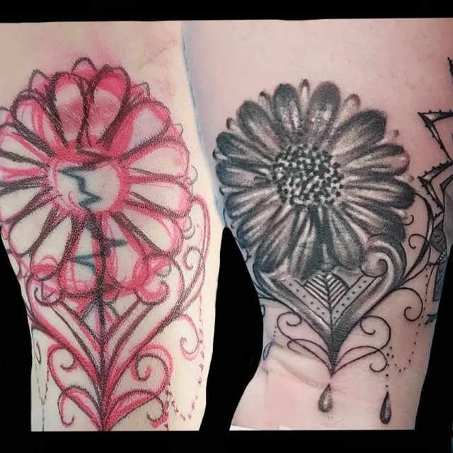 Série recouvrement — tatouages par Léo, Têko Tattoo