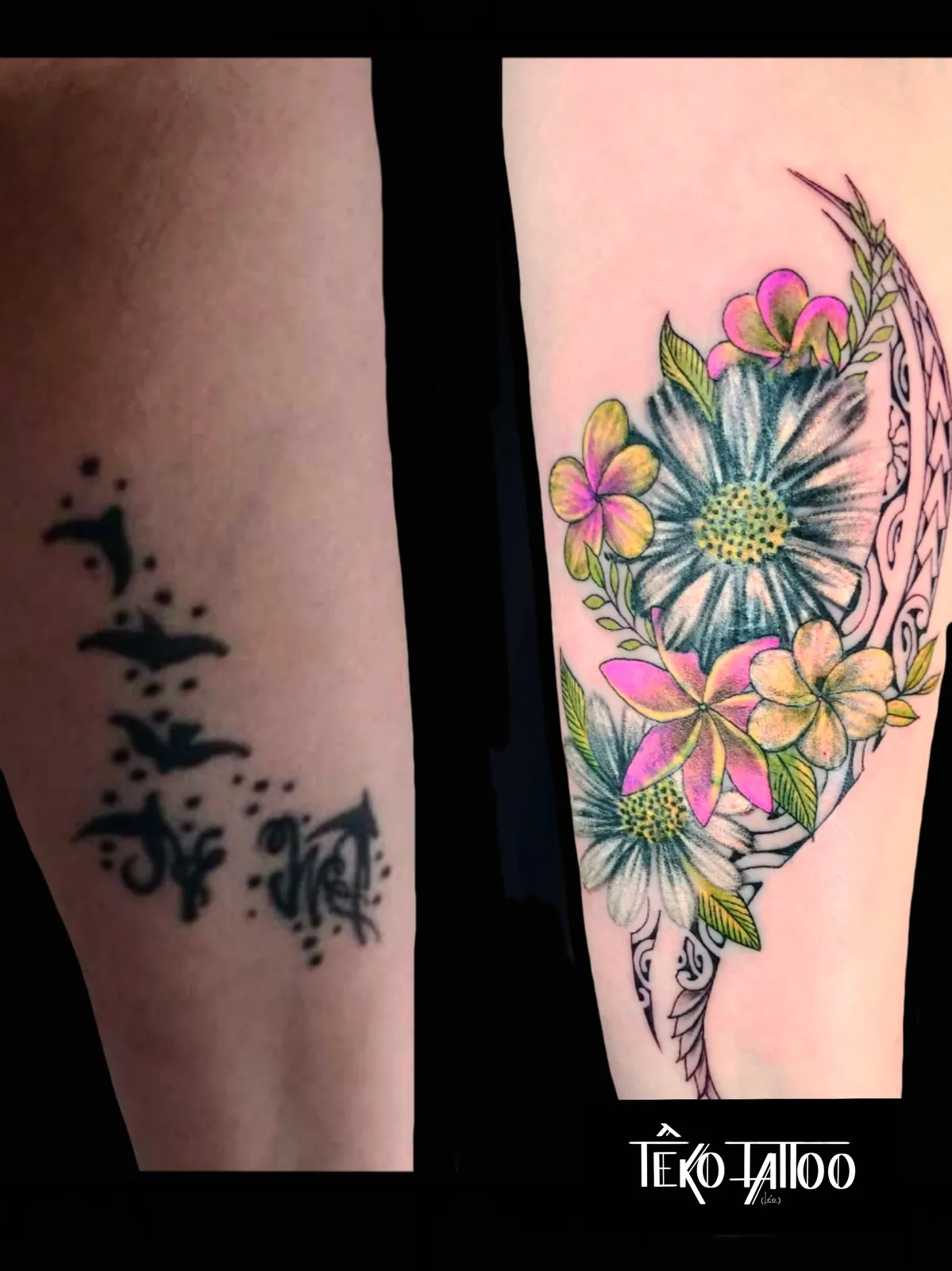 recouvrement № 02 — tatouage par Léo, Têko Tattoo, Linas